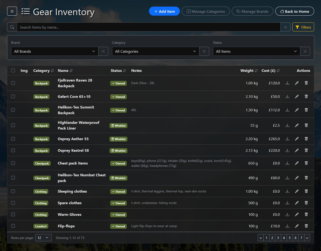Desktop Inventory Interface